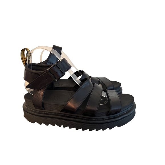 Dr. Martens Blaire Fisherman Sandals Black Hydro Leather Adjustable Ankl… - Picture 7 of 15